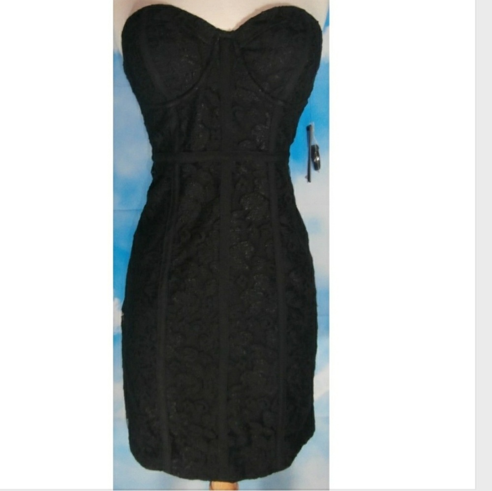 Guess Black Strapless Dress